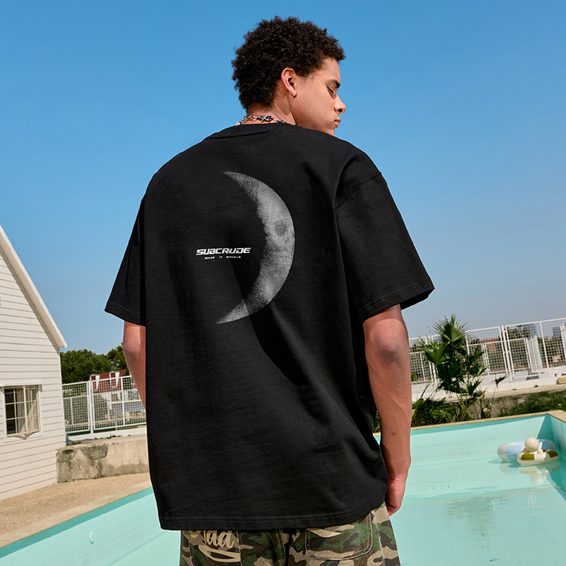 American Retro Streetwear Printed Heavy Loose Half-Sleeve T-Shirt for Men and Women - Trendy Summer 2025 Style American Retro Streetwear Printed Heavy Loose Half-Sleeve T-Shirt for Men and Women - Trendy Summer 2025 Style