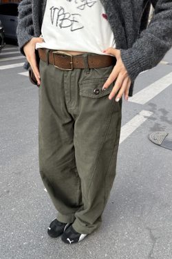 American Retro Tapered Cargo Pants for Men and Women - Loose Fit, Versatile Casual Style, Draped Long Design