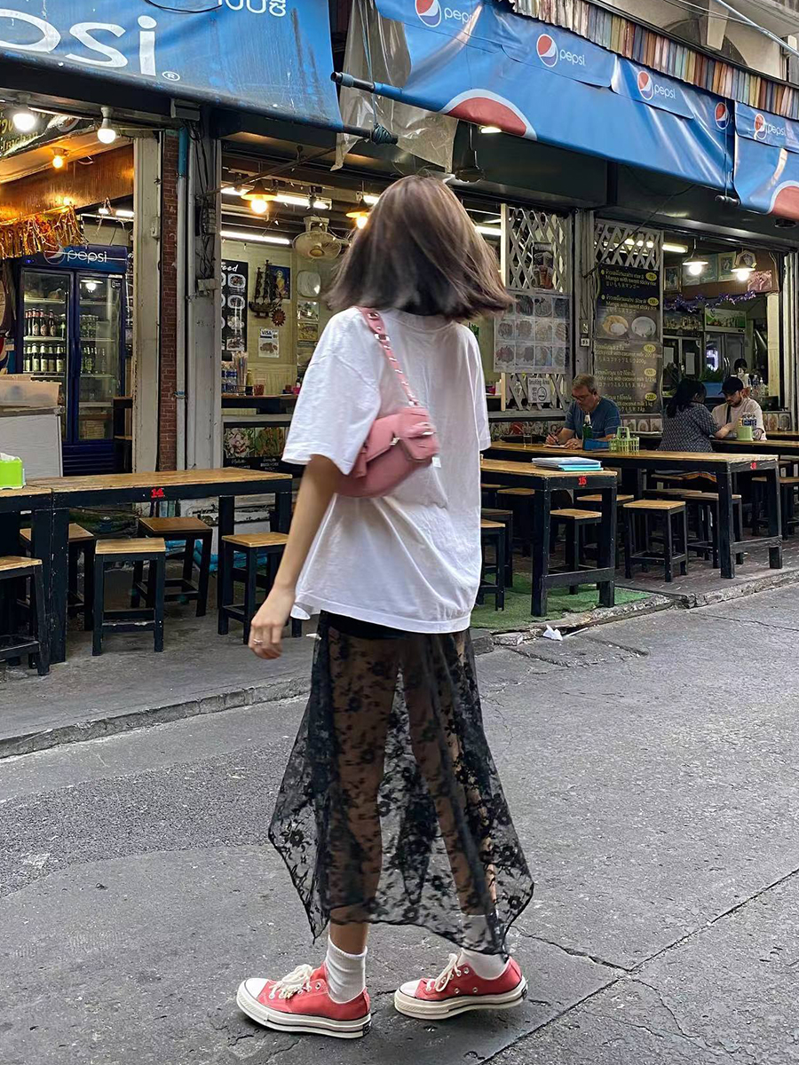 American Retro Vintage Sunrise Scenery White Short Sleeve T-Shirt for Women - Oversized Trendy Casual Top, Y2K Style American Retro Vintage Sunrise Scenery White Short Sleeve T-Shirt for Women - Oversized Trendy Casual Top, Y2K Style