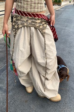 American Style Letter Embroidery Wide-Leg Pants for Men and Women, Casual Loose Fit, Straight Cut Layered Long Trousers, Trendy Fashion