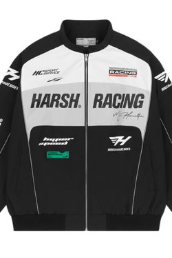American-Style Motorcycle Racing Jacket | Harsh and Cruel Design | Unisex Biker Jacket for 90s and Y2K Inspired Fashion