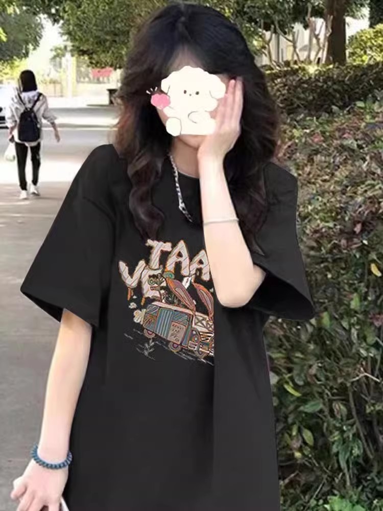 American Style Pure Cotton Plus Size Loose-Fitting Short Sleeve T-Shirt for Men and Women - Unisex Designer Top American Style Pure Cotton Plus Size Loose-Fitting Short Sleeve T-Shirt for Men and Women - Unisex Designer Top