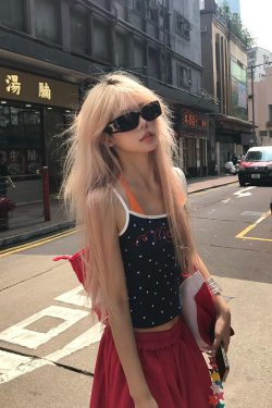 American Style Rhinestone Star Print Two-Piece Tank Top - Sexy Slim Summer Shirt for Women - Y2K Fashion