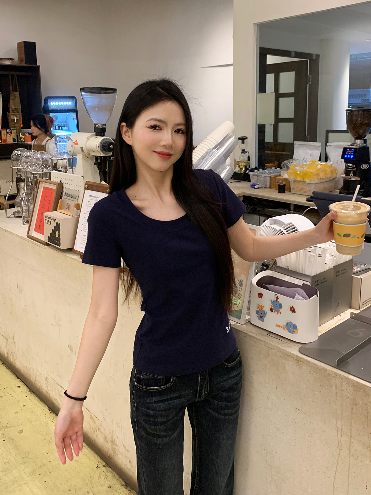 American Style Short Sleeve T-Shirt for Women - Pure Desire Slim Fit Round Neck Top - Versatile Spring Summer 2025 Fashion American Style Short Sleeve T-Shirt for Women - Pure Desire Slim Fit Round Neck Top - Versatile Spring Summer 2025 Fashion