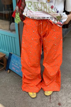 American-Style Star Print Wide-Leg Casual Trousers for Men and Women - Loose-Fitting Floor-Length Dopamine Pants