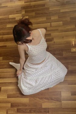 American Vintage Cake Fairy Holiday Loose Long Skirt Set with Elastic Waist and Star Polka Dot Design - Perfect for Y2K Style