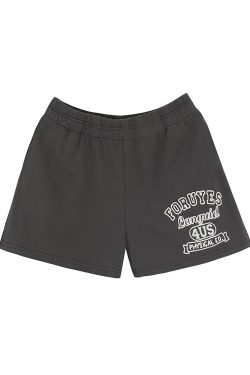 American Vintage Campus Style Slogan Logo Casual Shorts - Slim Fit Versatile Fashion for Trendy Looks