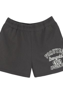 American Vintage Campus Style Slogan Logo Casual Shorts - Slim Fit Versatile Fashion for Trendy Looks