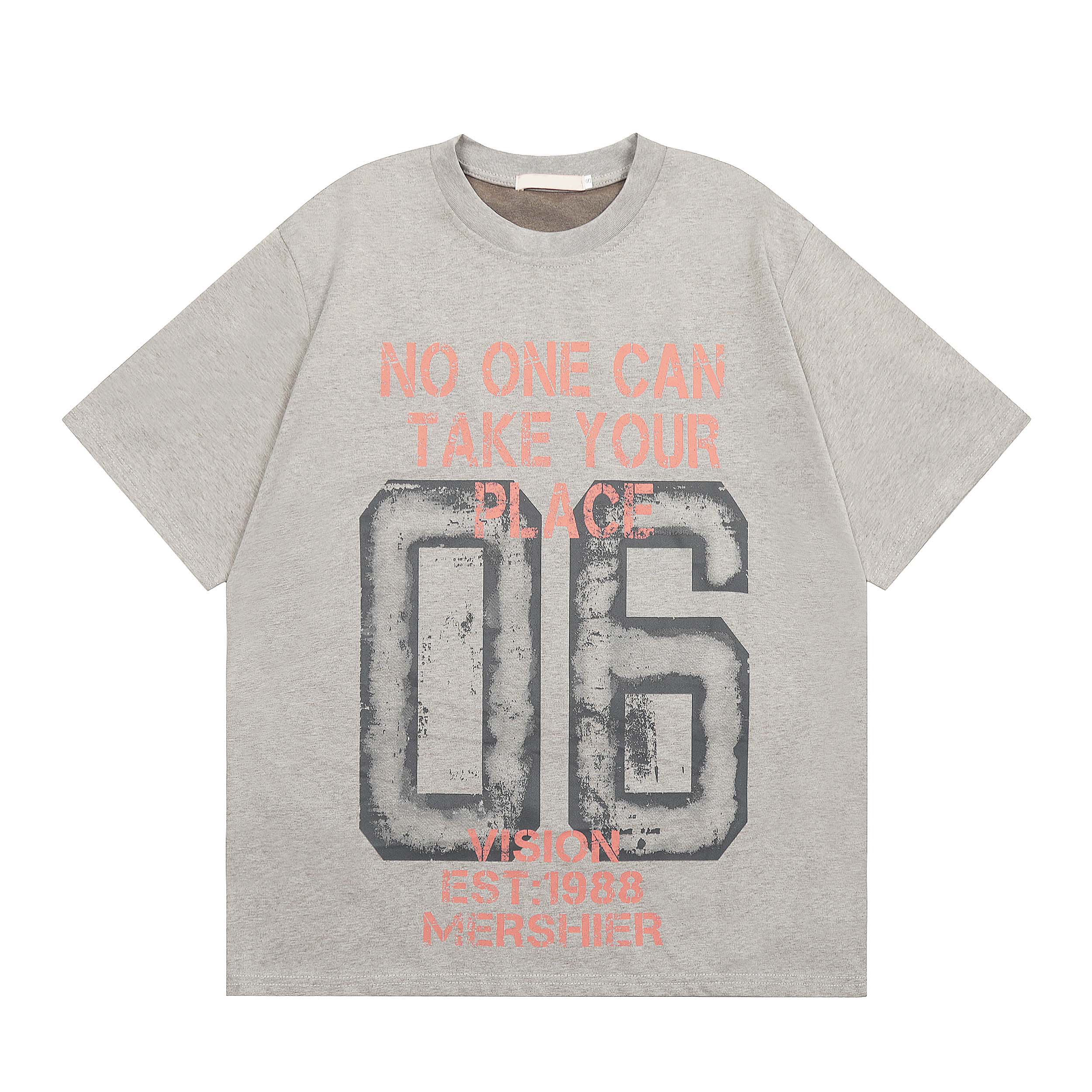 American Vintage Distressed Letter Print Short Sleeve Unisex Casual Summer T-Shirt - Versatile Sports Trend for 90s Style American Vintage Distressed Letter Print Short Sleeve Unisex Casual Summer T-Shirt - Versatile Sports Trend for 90s Style