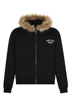 American Vintage Fur Collar Fleece Lined Hooded Sweatshirt for Couples - Retro 90s Style Jacket