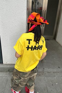 American Vintage Letter Print Short Sleeve Unisex Summer T-Shirt - Casual Loose Fit Round Neck Streetwear Style