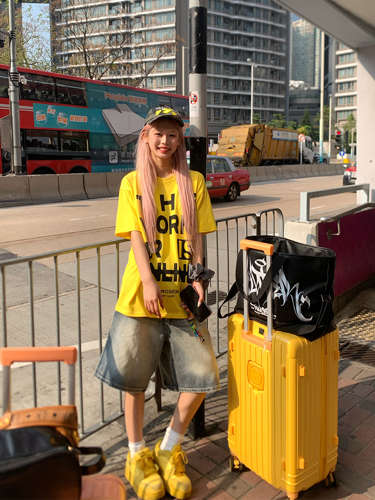 American Vintage Letter Print T-Shirt for Men and Women, Loose Casual Streetwear Short Sleeve Top, 90s Summer Style American Vintage Letter Print T-Shirt for Men and Women, Loose Casual Streetwear Short Sleeve Top, 90s Summer Style