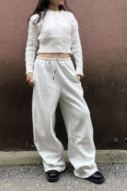 American Vintage Sports Casual Drawstring Loose Fit Slimming Banana Sweatpants for Women - Y2K Athletic Style