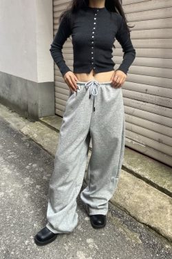 American Vintage Sports Casual Drawstring Loose Fit Slimming Banana Sweatpants for Women - Y2K Athletic Style