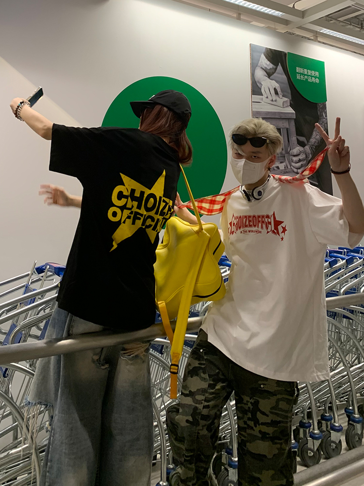 American Vintage Street Style Loose Casual Short Sleeve T-Shirt for Summer - Unisex, Retro Letter Design American Vintage Street Style Loose Casual Short Sleeve T-Shirt for Summer - Unisex, Retro Letter Design