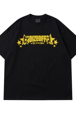 American Vintage Street Style Loose Casual Short Sleeve T-Shirt for Summer - Unisex, Retro Letter Design