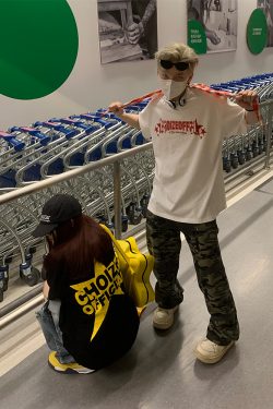 American Vintage Street Style Loose Casual Short Sleeve T-Shirt for Summer - Unisex, Retro Letter Design