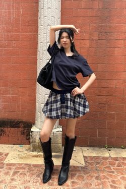 American Vintage Style Casual Plaid Tulip Skirt for Women - 2025 Chic Design, Trendy Y2K Fashion, Perfect for Everyday Wear