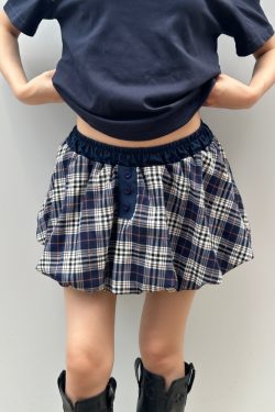 American Vintage Style Casual Plaid Tulip Skirt for Women - 2025 Chic Design, Trendy Y2K Fashion, Perfect for Everyday Wear
