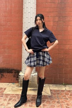 American Vintage Style Casual Plaid Tulip Skirt for Women - 2025 Chic Design, Trendy Y2K Fashion, Perfect for Everyday Wear