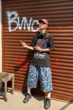 American Vintage Washed Letter Print Short Sleeve T-Shirt for Men and Women, Casual Summer Top, Y2K Style, Loose Fit