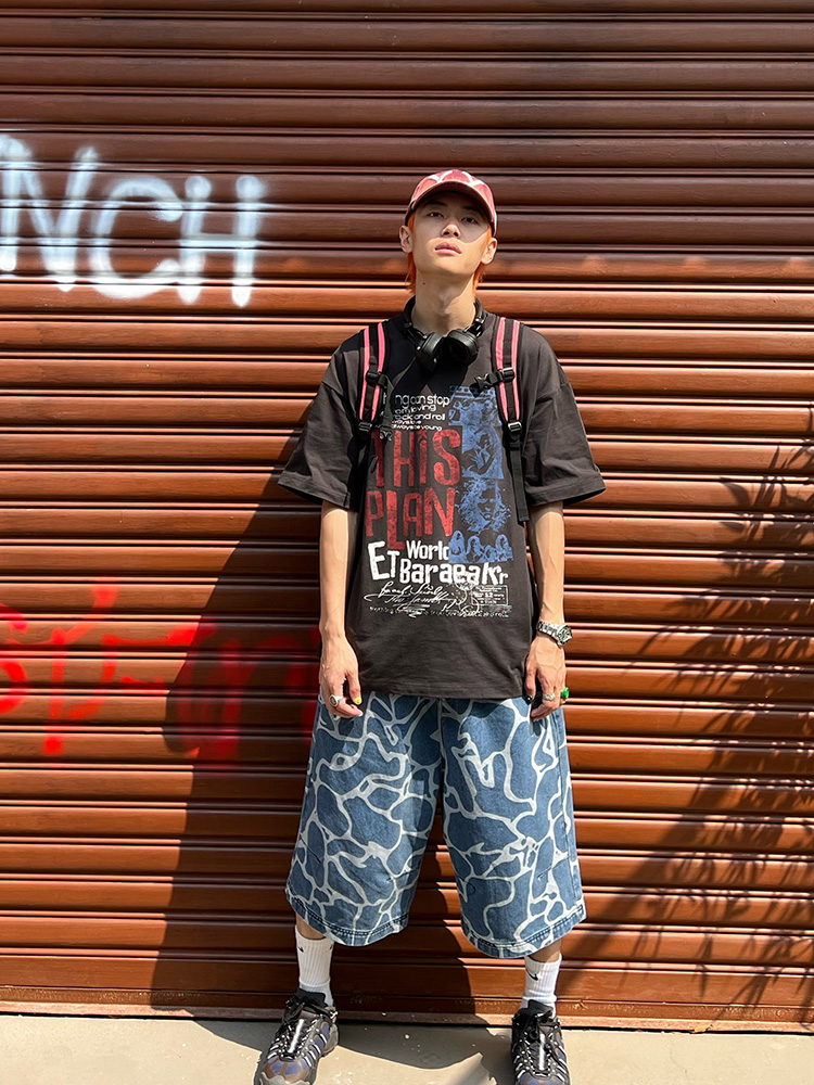 American Vintage Washed Letter Print Short Sleeve T-Shirt for Men and Women, Casual Summer Top, Y2K Style, Loose Fit American Vintage Washed Letter Print Short Sleeve T-Shirt for Men and Women, Casual Summer Top, Y2K Style, Loose Fit