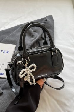 Angola Red Textured Handbag for Women - 2025 New Style Wedding Bowling Bag, Small Square Crossbody Shoulder Bag