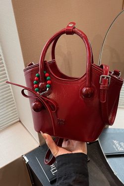 Ankara Red Diagonal Crossbody Tote Water Bucket Bag - Bridesmaid Gift, Wedding Bag for Women, 2025 New Style