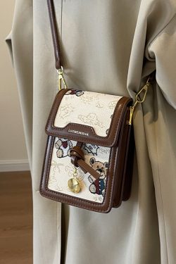 Artistic Cartoon Phone Bag for Women - Versatile Textured Crossbody Shoulder Bag - Trendy Autumn 2025 Fashion