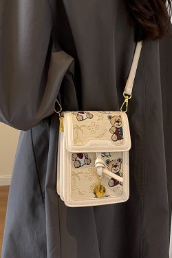 Artistic Cartoon Phone Bag for Women - Versatile Textured Crossbody Shoulder Bag - Trendy Autumn 2025 Fashion