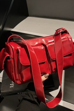 Autumn Angola Red Vintage Small Square Bag for Women - Trendy Shoulder Crossbody Bag 2025 Fashion Essential