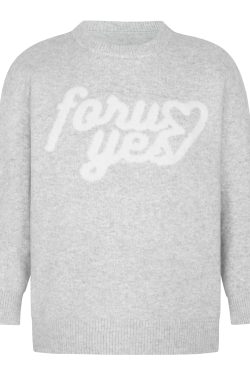 Autumn Winter Casual Heart Print Knitted Sweater - Loose Fit Round Neck Pullover, National Trendy Style for Cozy Days