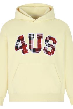 Autumn Winter Plaid Patch Embroidery Hoodie Unisex Loose Fit Casual Streetwear, Trendy Couples Fashion, Cozy Layering Essential