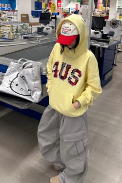 Autumn Winter Plaid Patch Embroidery Hoodie Unisex Loose Fit Casual Streetwear, Trendy Couples Fashion, Cozy Layering Essential