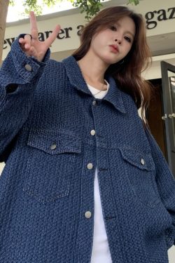 Autumn Women's Denim Jacket - Niche Loose BF Style, Casual Top for Work, Small Fragrant Wind Ins Design