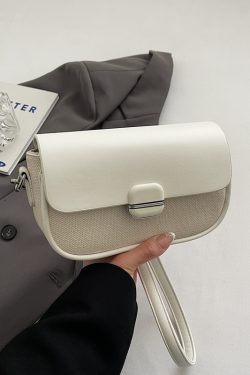 Avocado Green Women's Color-Blocking Small Square Bag - High-End Niche Fashion Shoulder Crossbody Saddle Bag 2025