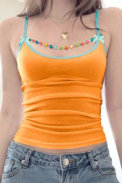 Backless Beaded Bow Tie Women's Casual Vest - Summer Beach Stretch Top for Outdoor Style
