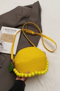 Beaded Round Handbag for Women - Summer Fresh Hot Pink Crossbody Phone Bag 2025, Trendy Small Purse for Casual Style