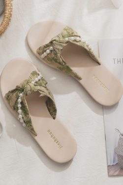 Beautiful Sheepskin Flat Sandals for Women - Summer French Style Beach Shoes, Perfect with Skirts - New Model 2025