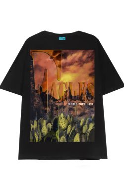 Black Oversized Short-Sleeve T-Shirt for Women - Vintage American Retro Style, Summer High Street Trendy Top