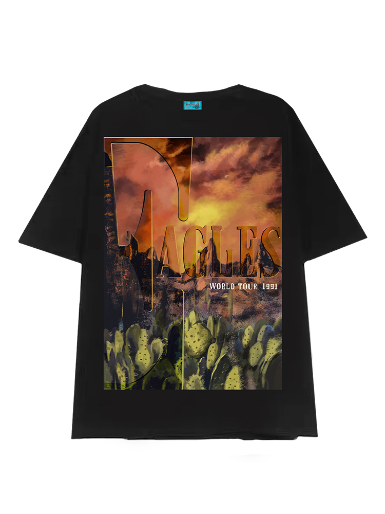 Black Oversized Short-Sleeve T-Shirt for Women - Vintage American Retro Style, Summer High Street Trendy Top Black Oversized Short-Sleeve T-Shirt for Women - Vintage American Retro Style, Summer High Street Trendy Top