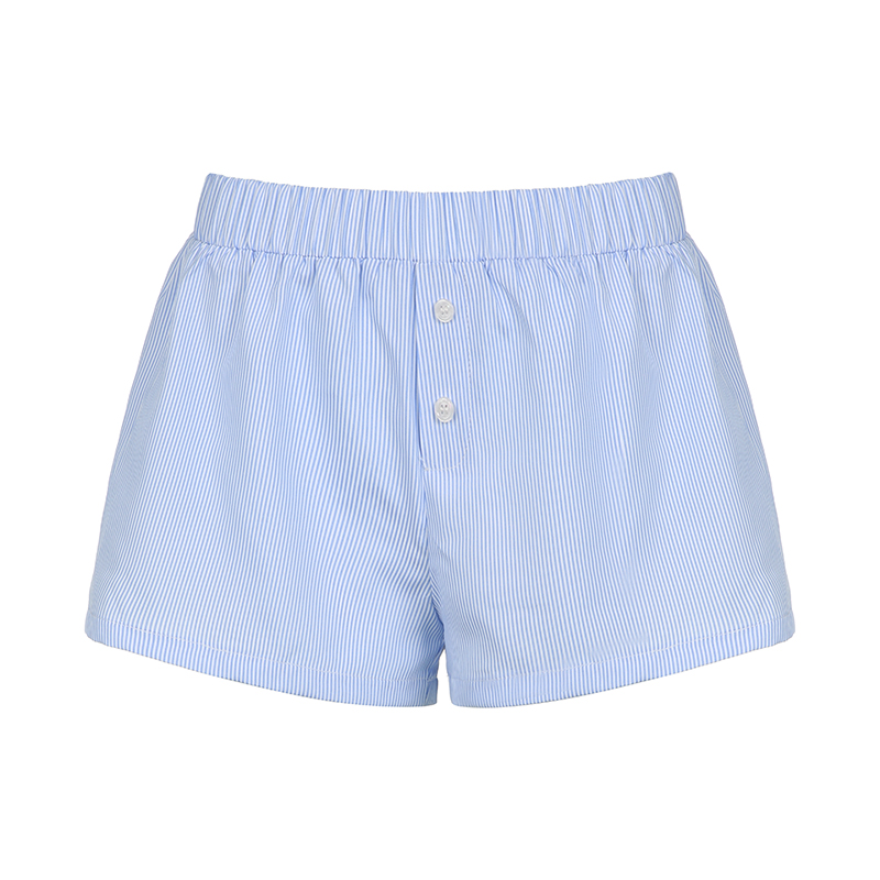 Blue Love Atmospheric Niche Design Casual Low-Waist Shorts for Home and Outdoor Wear - Trendy Y2K Style Blue Love Atmospheric Niche Design Casual Low-Waist Shorts for Home and Outdoor Wear - Trendy Y2K Style