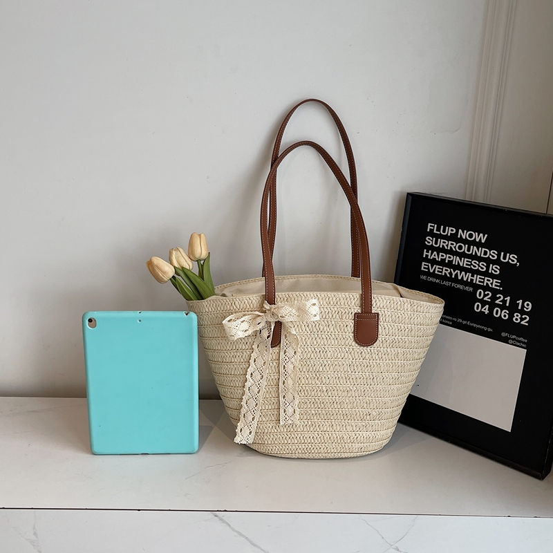 Bohemian Straw Beach Bag for Women - Woven Summer 2025 Single-Shoulder Vacation Tote, Eco-Friendly Vegetable Basket Style Bohemian Straw Beach Bag for Women - Woven Summer 2025 Single-Shoulder Vacation Tote, Eco-Friendly Vegetable Basket Style