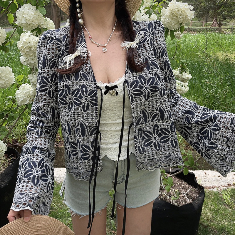 Bohemian Tie-Up Bell Sleeve Shirt Top - Handmade Cotton Vacation Top with Niche Embroidery for a Chic 90s Inspired Look Bohemian Tie-Up Bell Sleeve Shirt Top - Handmade Cotton Vacation Top with Niche Embroidery for a Chic 90s Inspired Look