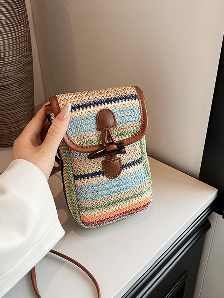 Bohemian Woven Beach Bag for Women - Summer 2025 Shoulder Crossbody Bag with Phone Pocket - Ideal for Seaside Vacations Bohemian Woven Beach Bag for Women - Summer 2025 Shoulder Crossbody Bag with Phone Pocket - Ideal for Seaside Vacations