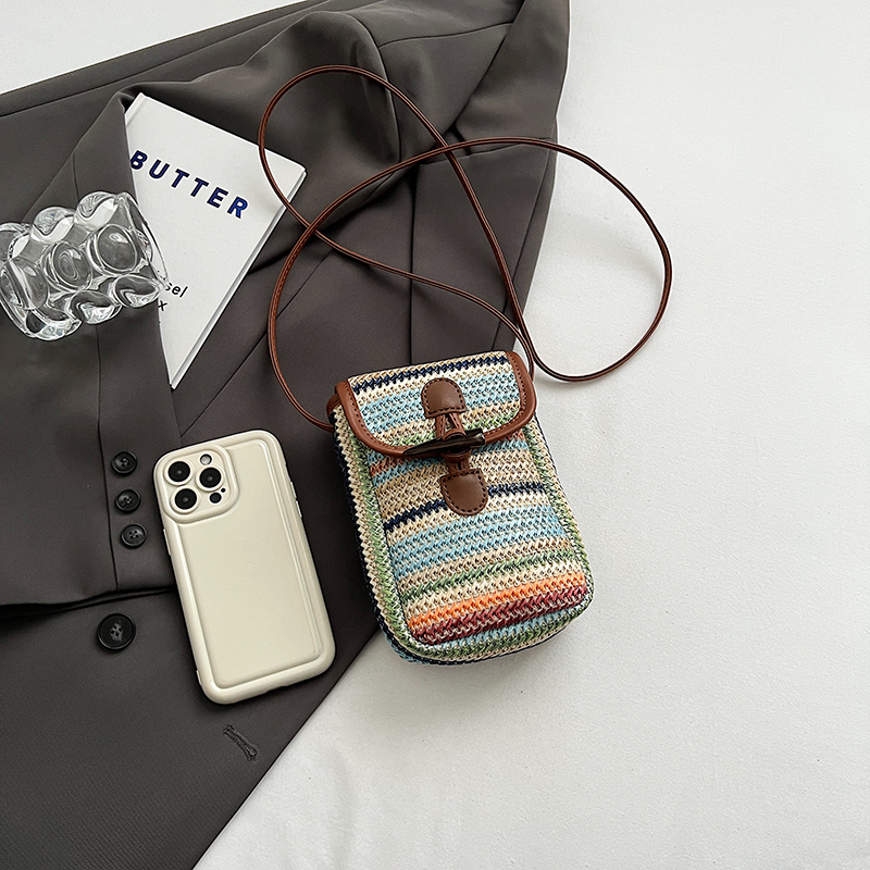 Bohemian Woven Beach Bag for Women - Summer 2025 Shoulder Crossbody Bag with Phone Pocket - Ideal for Seaside Vacations Bohemian Woven Beach Bag for Women - Summer 2025 Shoulder Crossbody Bag with Phone Pocket - Ideal for Seaside Vacations