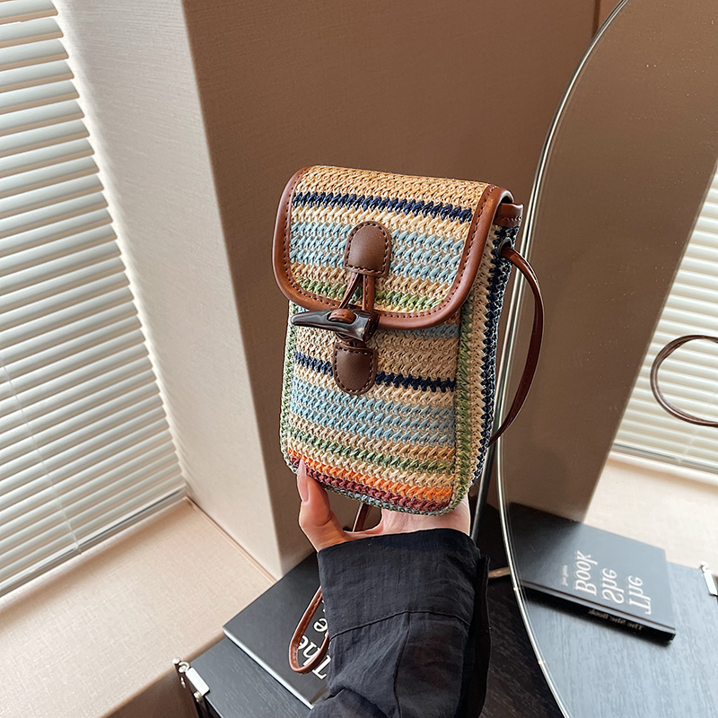 Bohemian Woven Straw Beach Bag for Women, 2025 Vacation Crossbody Shoulder Tote for Seaside Style Bohemian Woven Straw Beach Bag for Women, 2025 Vacation Crossbody Shoulder Tote for Seaside Style