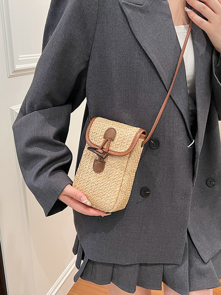 Bohemian Woven Straw Beach Bag for Women, 2025 Vacation Crossbody Shoulder Tote for Seaside Style Bohemian Woven Straw Beach Bag for Women, 2025 Vacation Crossbody Shoulder Tote for Seaside Style