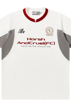 Breathable Cool Feeling Football Wind T-Shirt - Short Sleeve Couple Tee in Sorona Fabric, Perfect for Casual 90s Style Outfits