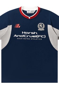 Breathable Cool Feeling Football Wind T-Shirt - Short Sleeve Couple Tee in Sorona Fabric, Perfect for Casual 90s Style Outfits